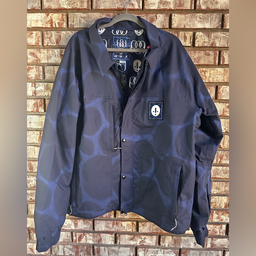 686 Men's Dojo Jacket Blue Airbrush Size L